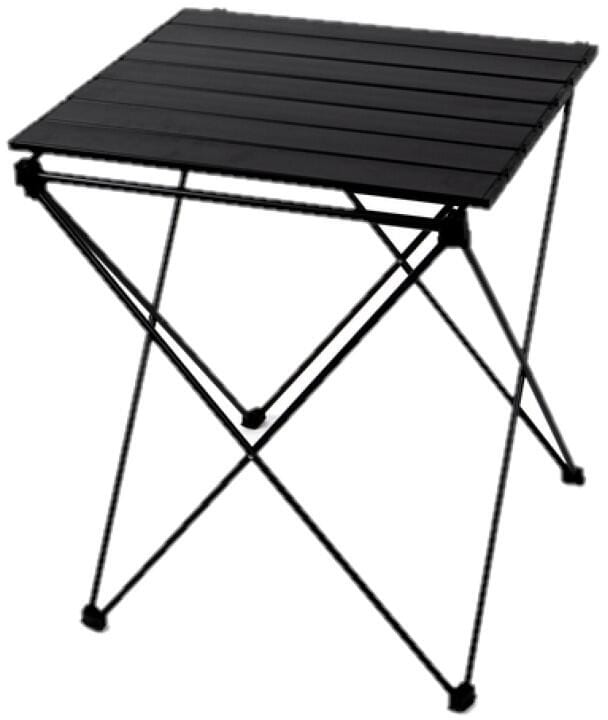 Sidebord Hugo med oppbevaringspose 47x47x60 cm svart forfra