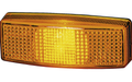Sidemarkeringslys med reflektor 110x40 mm gul Hella forfra