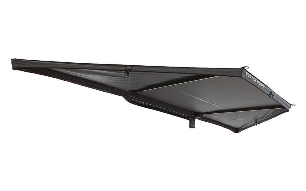 Pakking av Sidemarkise Leaf 180° 200 cm polyester-ripstop grå
