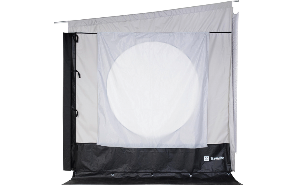Montert sidevegg for markise Scala, polyester, høyde 225-244 cm - Travellife på campingvogn