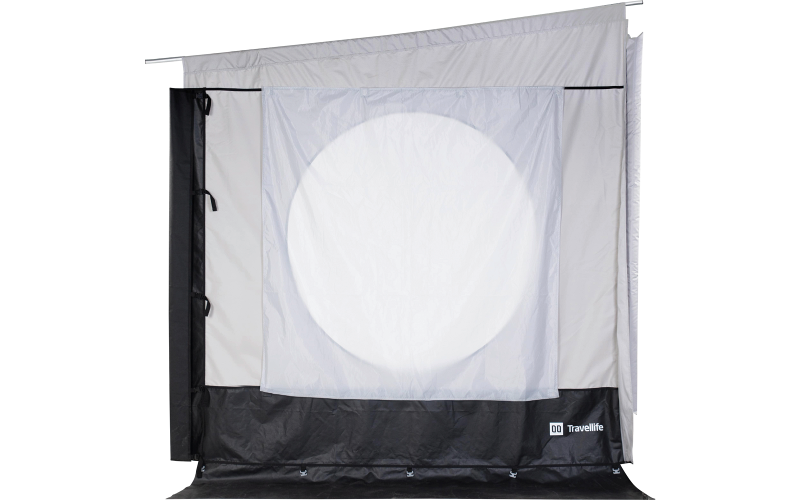 Montert sidevegg for markise Scala, polyester, høyde 225-244 cm - Travellife på campingvogn