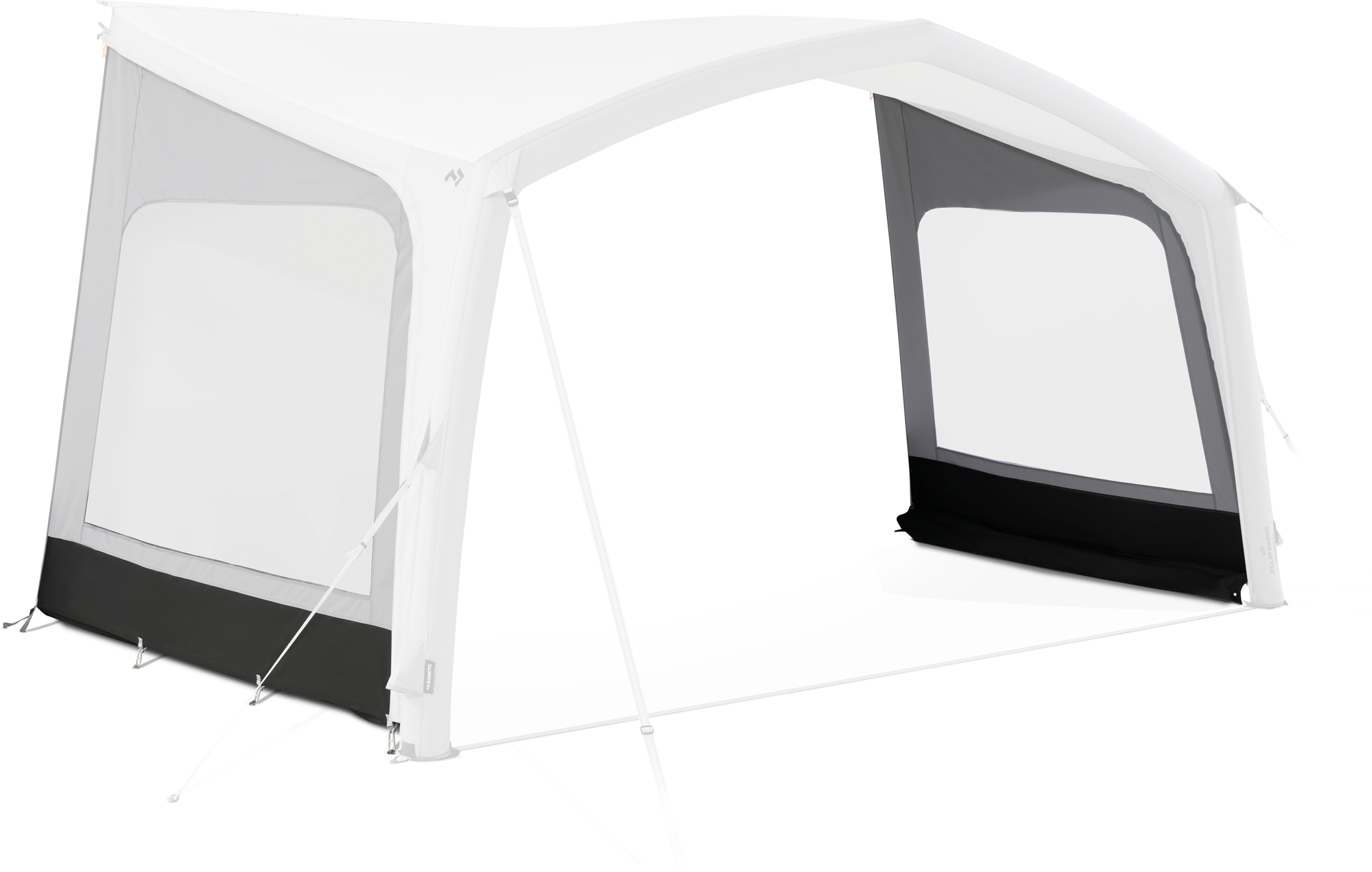 Sidevegg-sett for Sunshine Air Tour oppblåsbart soltak fra Dometic montert i camping