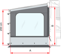 Sidevegg Side W Pro for markise F43van 270 cm forfra
