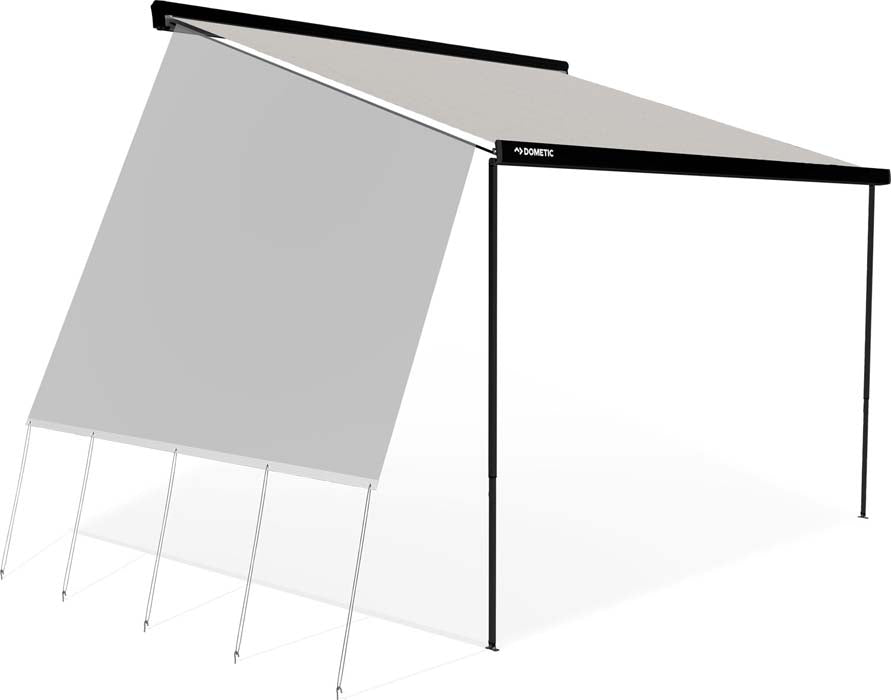 Sidevegg Sunprotect solskjerm for markise 250 cm uttrekk forfra