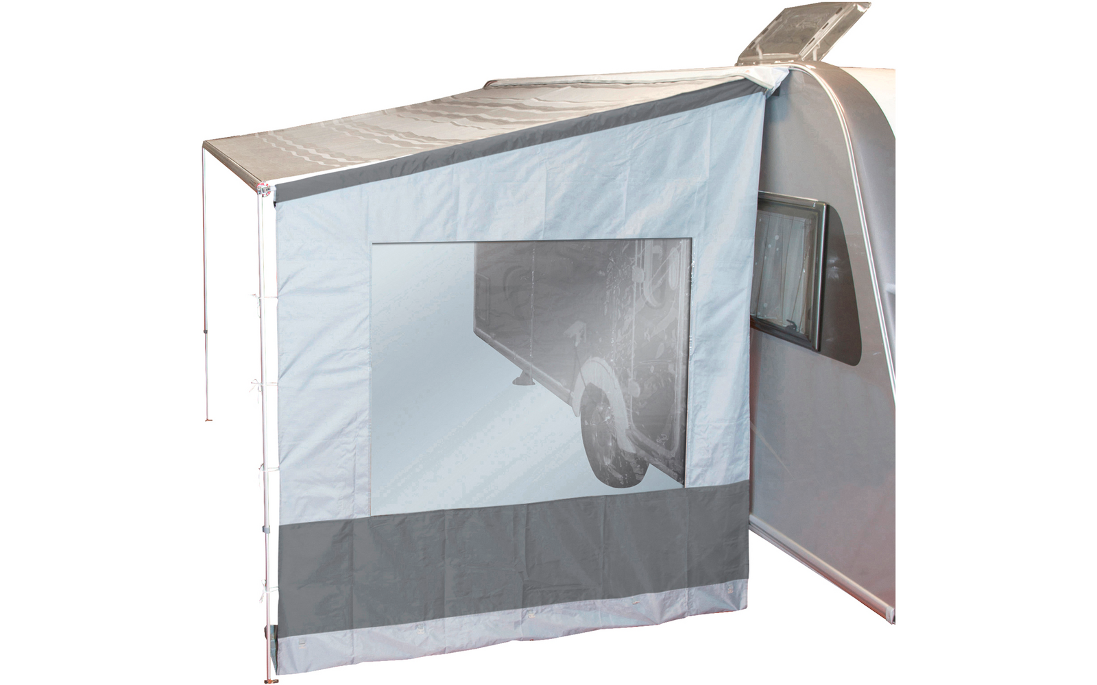 Sidevegg universal med vindu for fortelt 220-290 cm - Bo-Camp bakside