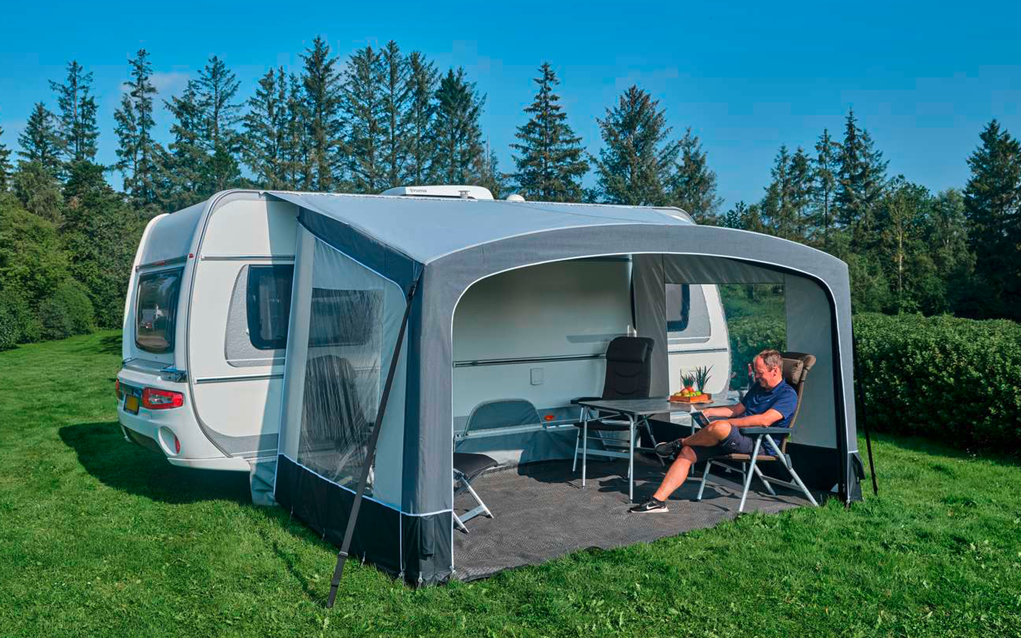 Sidevegg for Ventura Air Sol solseil 250 cm dybde, høyre - Isabella forfra