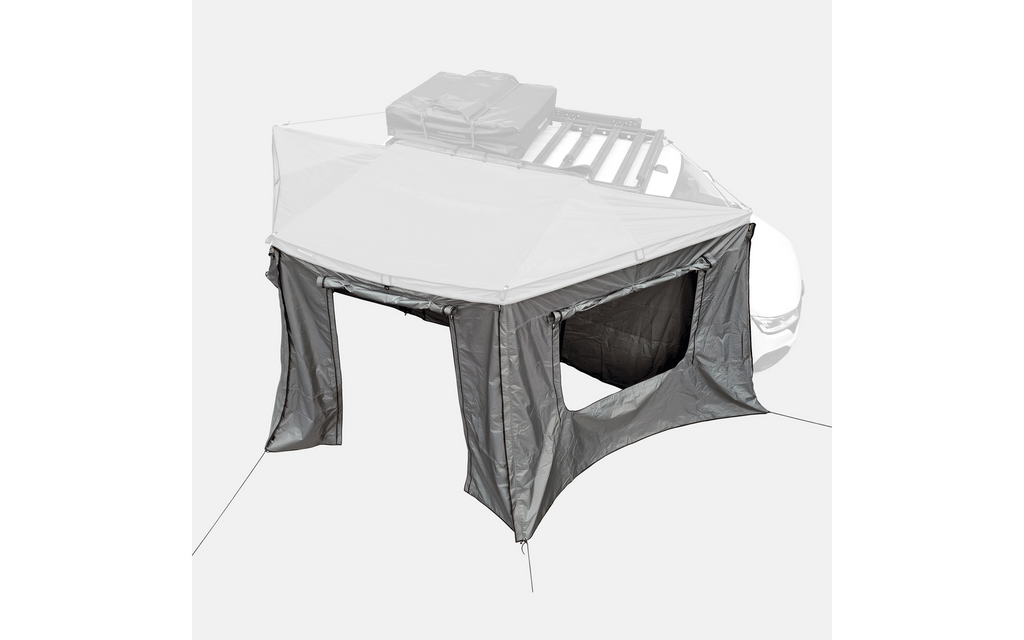 Sidevegger med myggnett for Horizon 180° markise 2,5 m bakside