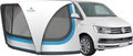 Sideveggsett 3-delt for RHOMBUS VAN solseil vist montert på campingplass
