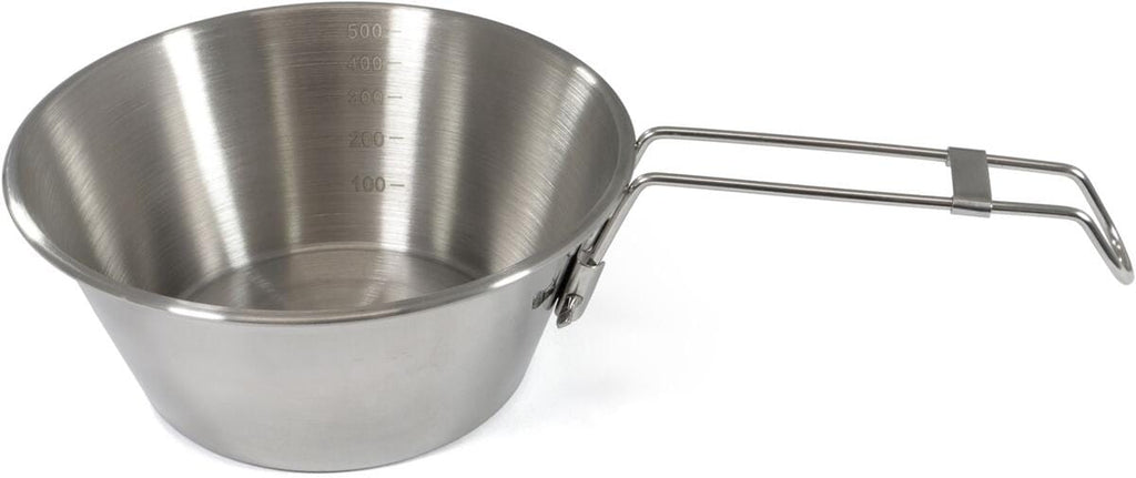 Sierra Cup stålskål 500 ml med klappbart håndtak bakside