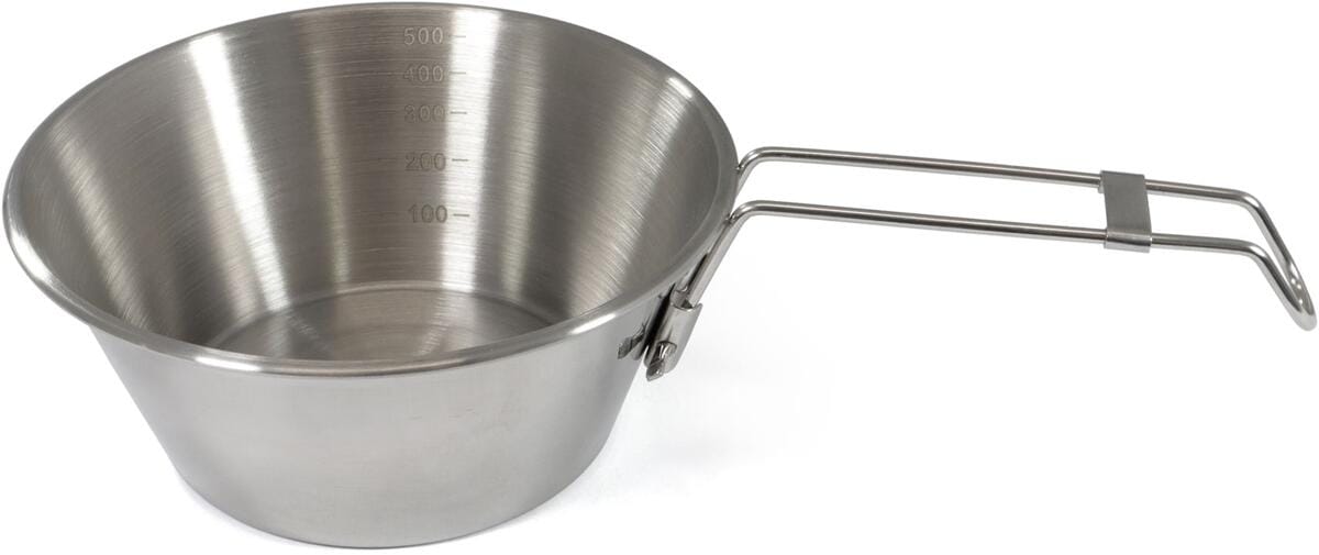 Sierra Cup stålskål 500 ml med klappbart håndtak bakside