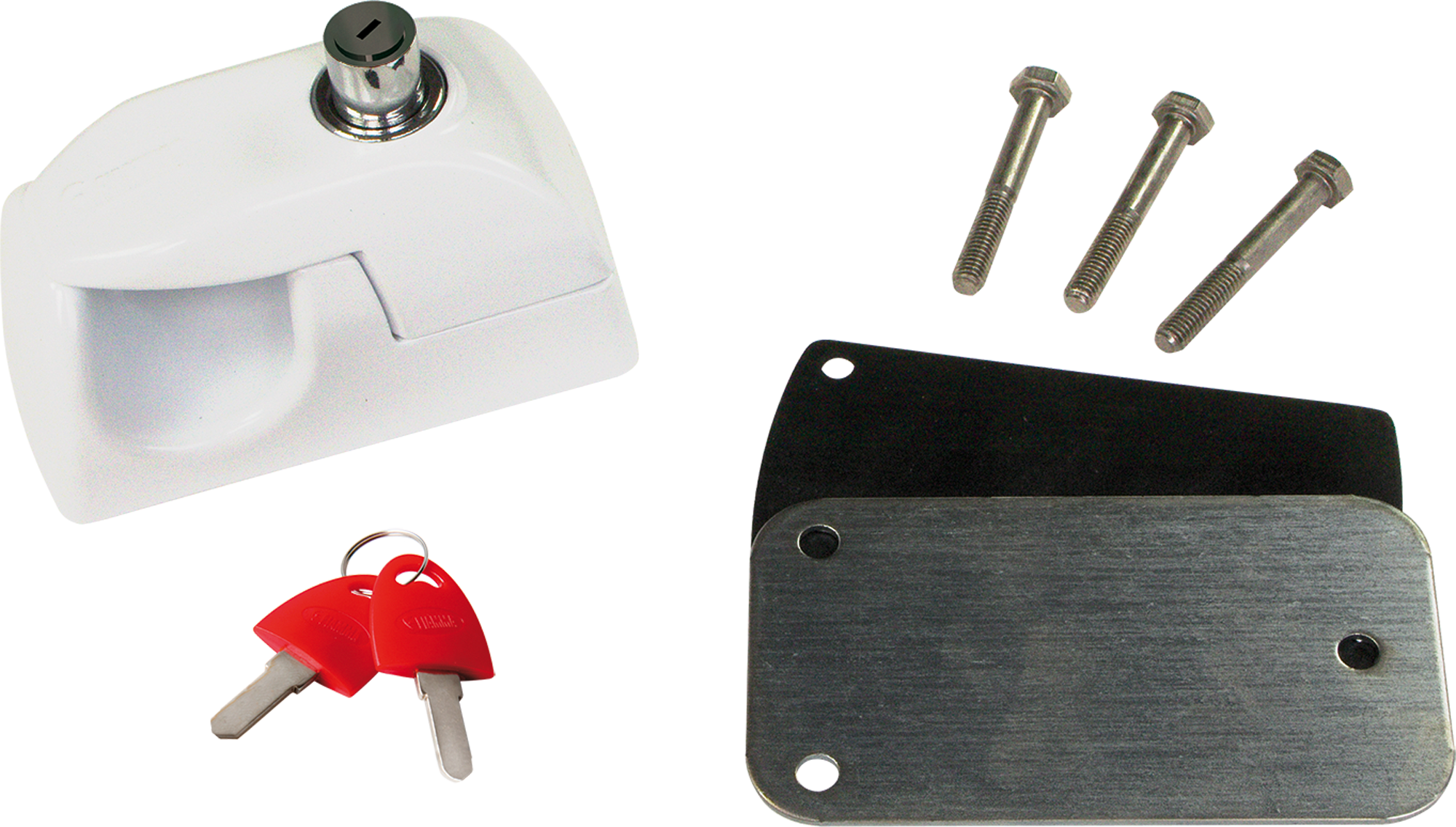 Sikkerhetslås kit for dør, aluminium hvit - Fiamma front