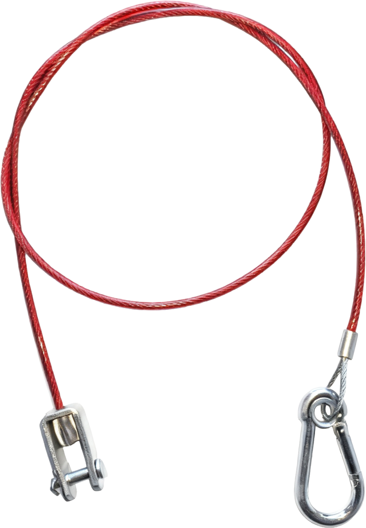 Sikkerhetswire med Quicklink for tilhenger 105 cm, rød