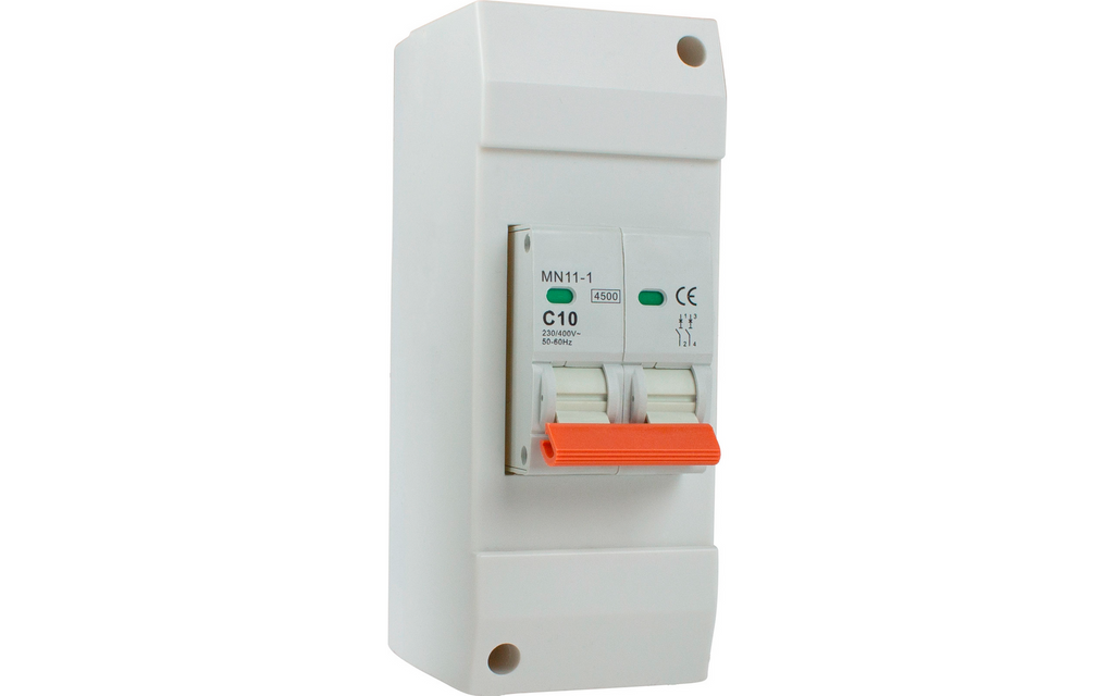Montert Sikringsautomat C10A 230V 10A topolet for campingvogn