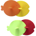 Silikonlokk sett fisk Rainbow 4 stk Gimex for glass og kopper