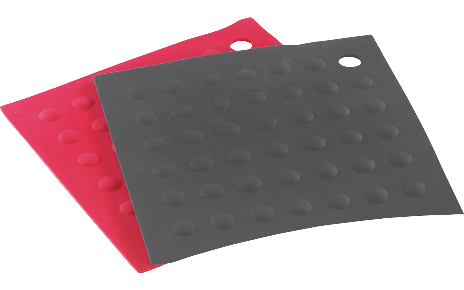 Silikonunderlag 2 stk 18x18 cm varmebestandig - Westmark nærbilde av noppenstruktur