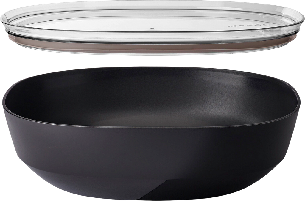 Silueta serveringsskål med lokk 4000 ml Nordic black forfra