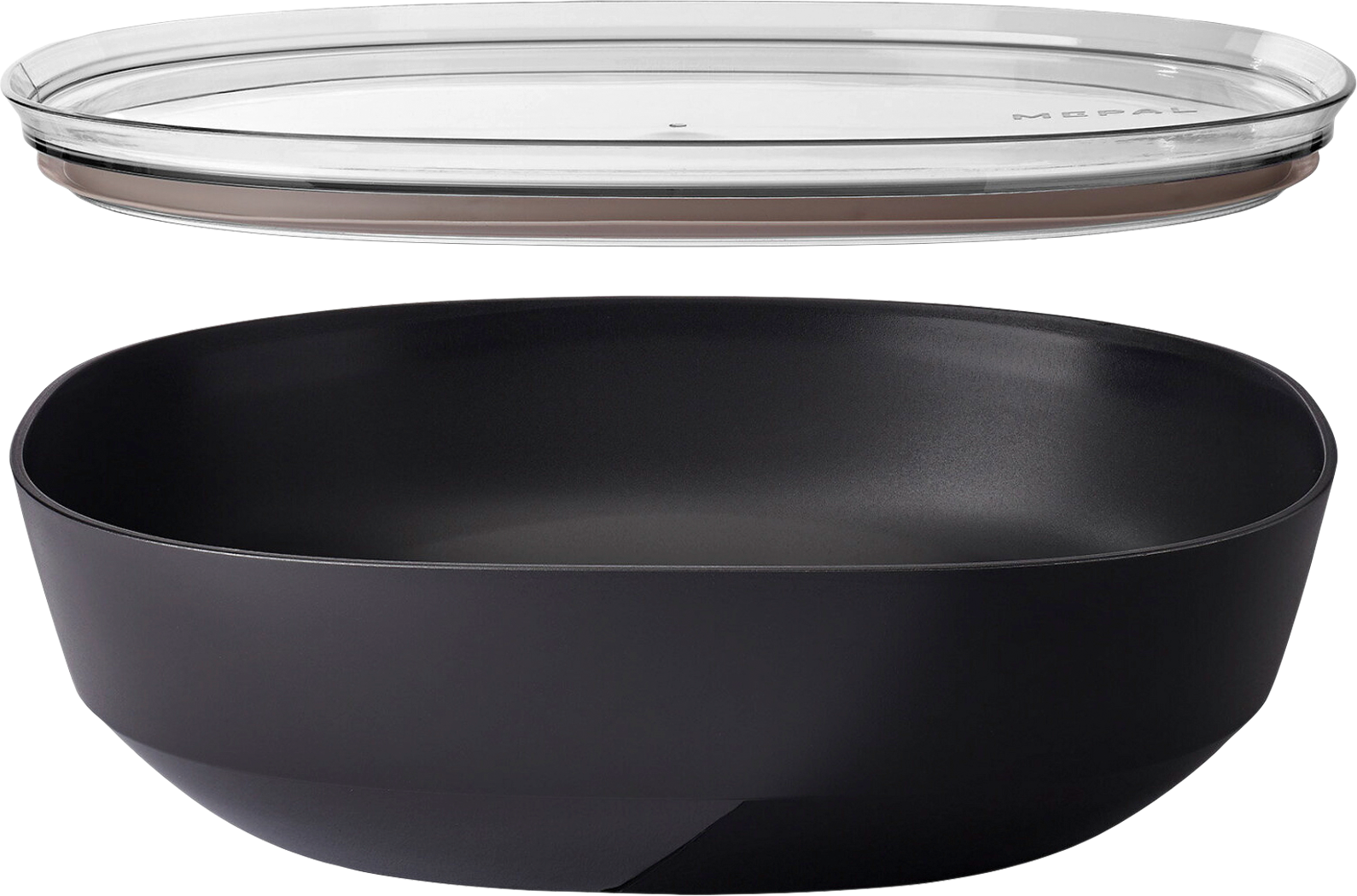 Silueta serveringsskål med lokk 4000 ml Nordic black forfra