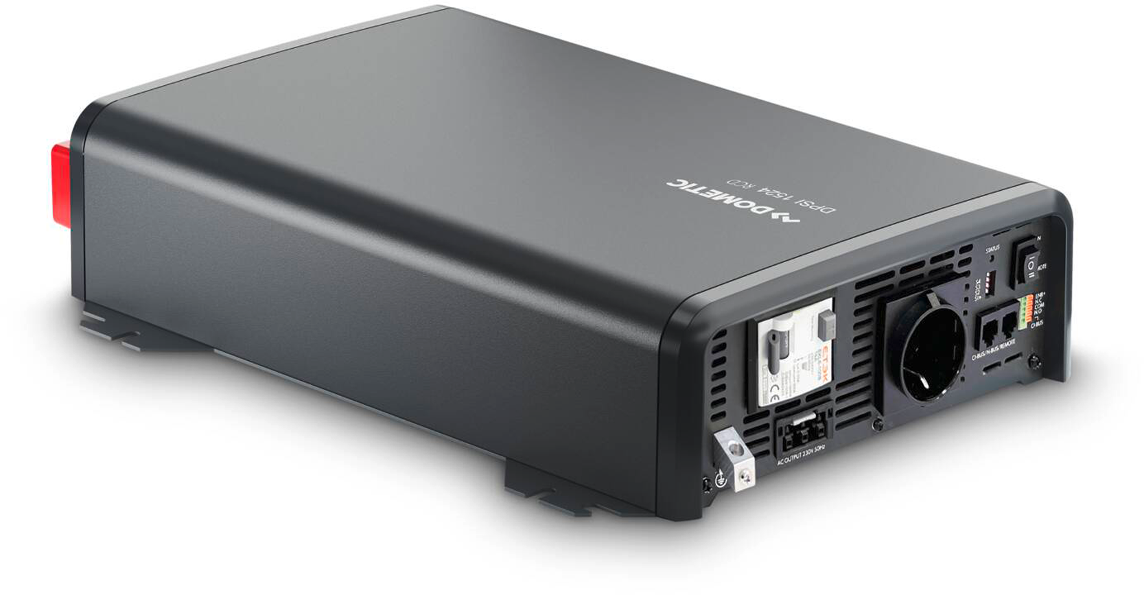 Sinus vekselretter SinePower DPSI 1524RC 24V med RCD forfra