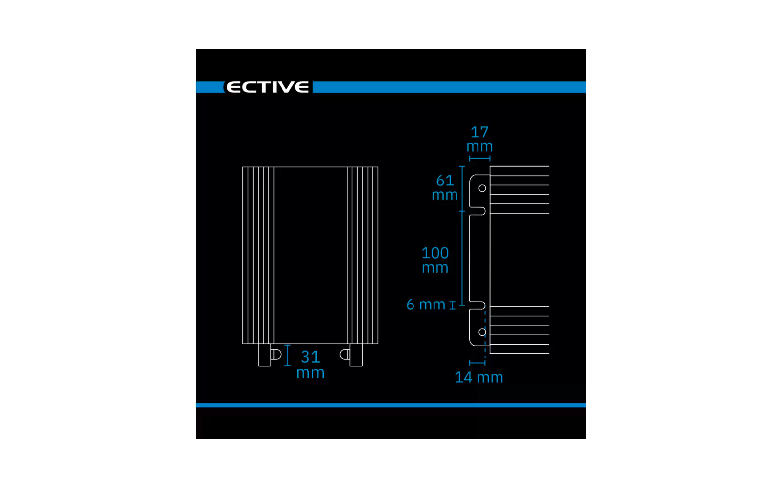 Sinusvekselretter CSI PRO 1000 W 12V med lader med vifte