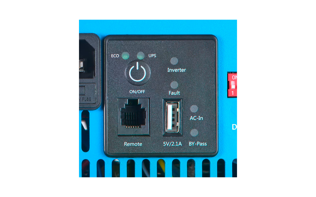Sinusvekselretter CSI PRO 1000 W 12V med lader med monteringsfester