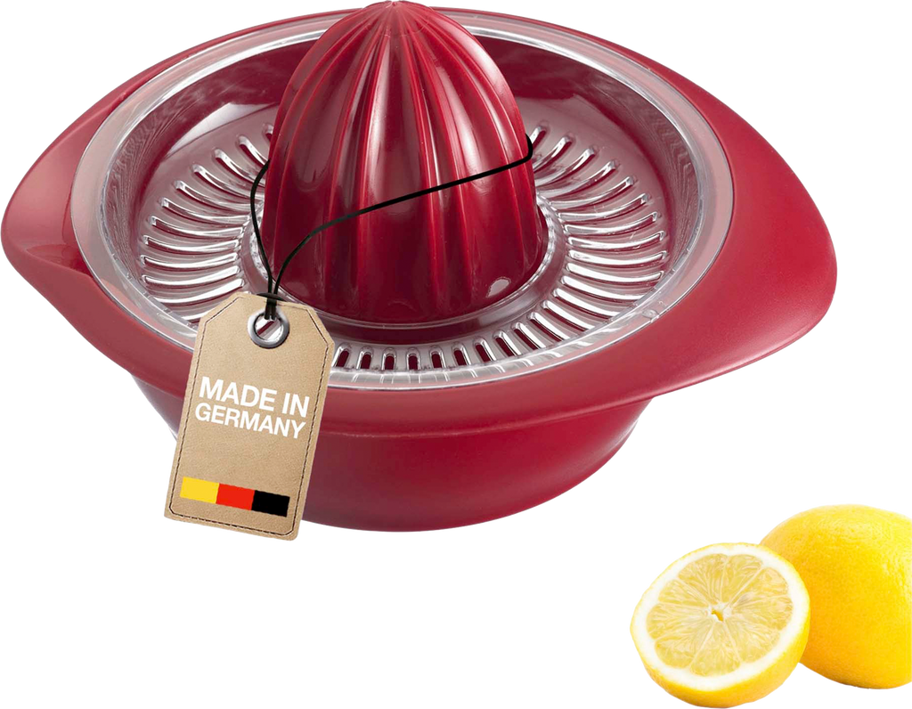 Sitrus- og appelsipresse Limetta 350 ml rød forfra