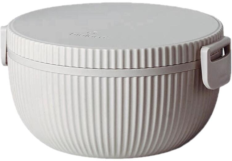 Nærbilde av bestikk til skål deluxe i plantebasert PLA med bestikk 650 ml