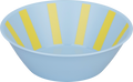 Skål Nora Bowl S 250 ml Stripes sweet blue melaminfri for camping og utendørsbruk