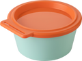 Skål Nora Box med lokk 250 ml sweet green/strong coral fra Koziol sett forfra