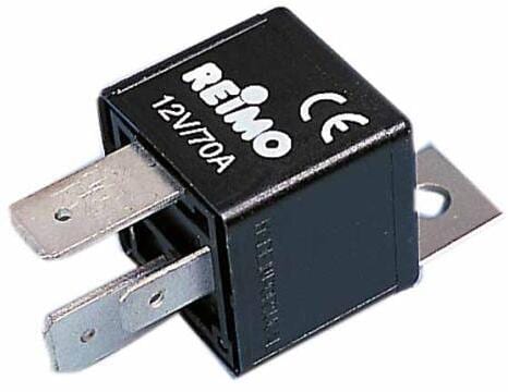 Skillerelé 12V/70A med beskyttelsesdioder - Reimo for bobil