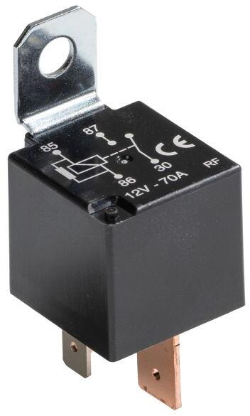 Skillerelé MT RE 70 12V 70A for bobilbatteri forfra