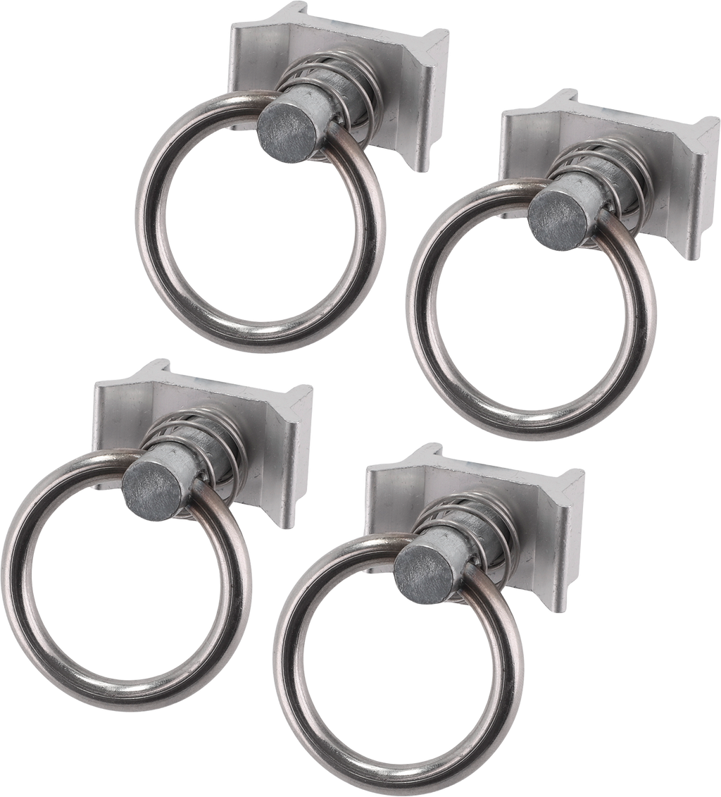 Skinnebeslag Track Fitting i aluminium 4er sett forfra
