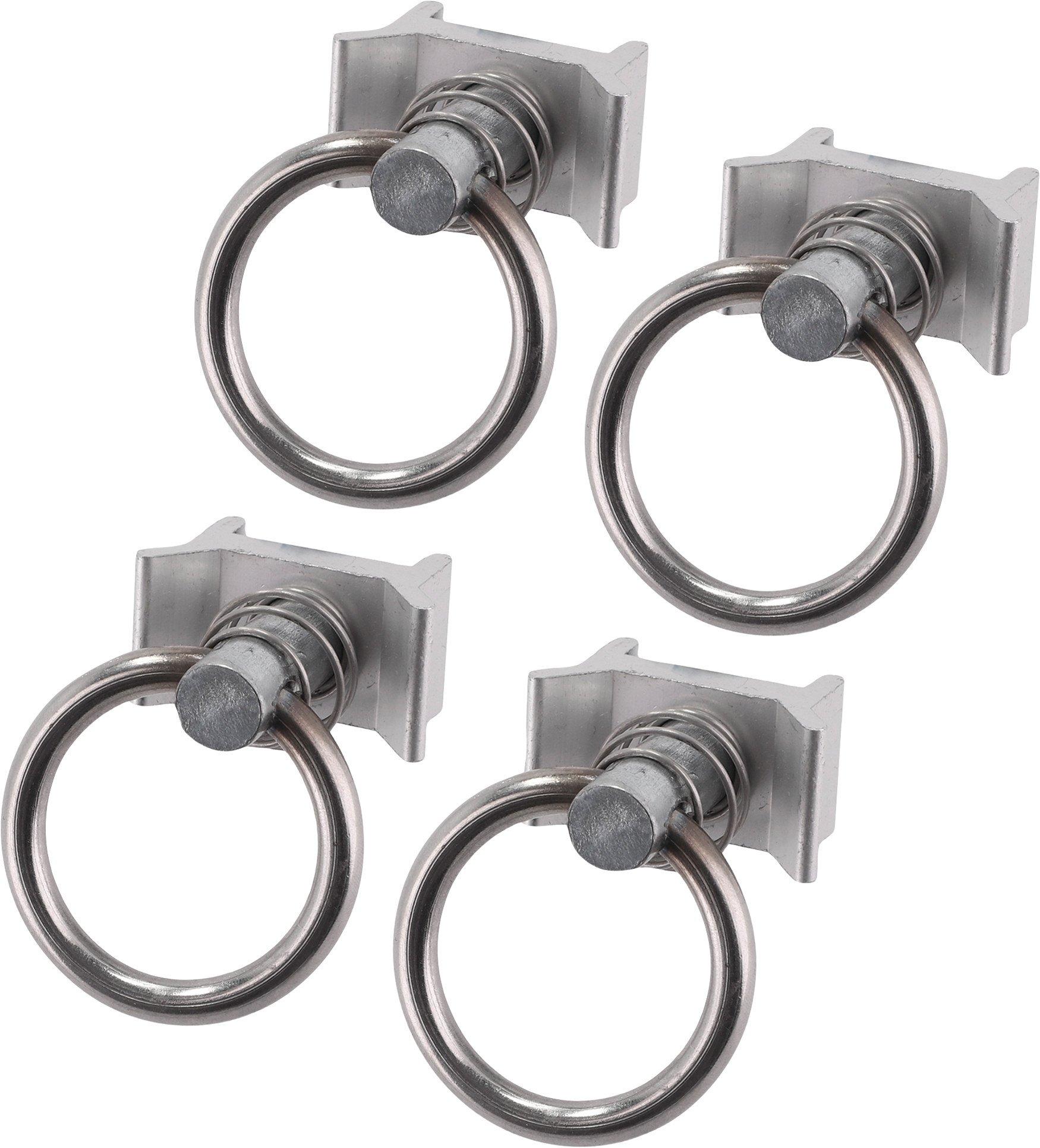 Skinnebeslag Track Fitting i aluminium 4er sett forfra