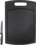 Skjærebrett granittdesign 29x20 cm med skallekniv fra Steuber for kjøkken og camping