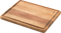 Skjærebrett rektangulært akasietre 24 x 20 cm med saftrenne Metaltex forfra