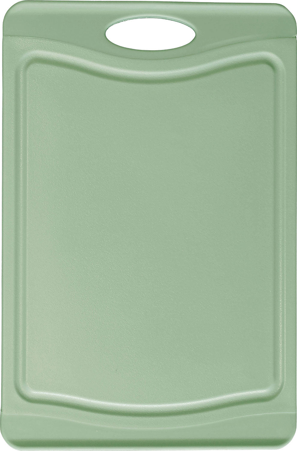 Skjærebrett med saftrenne 37 x 25 cm mint sklisikkert sett forfra