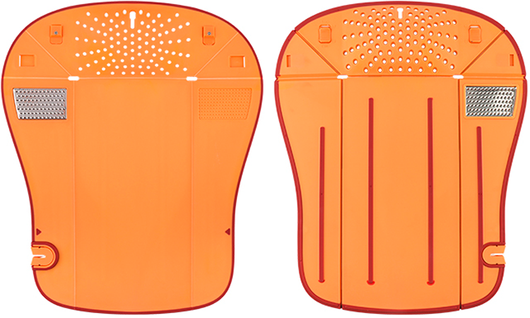 Skjærebrett 6-i-1 sammenleggbart 40x33 cm oransje - Flamefield forside