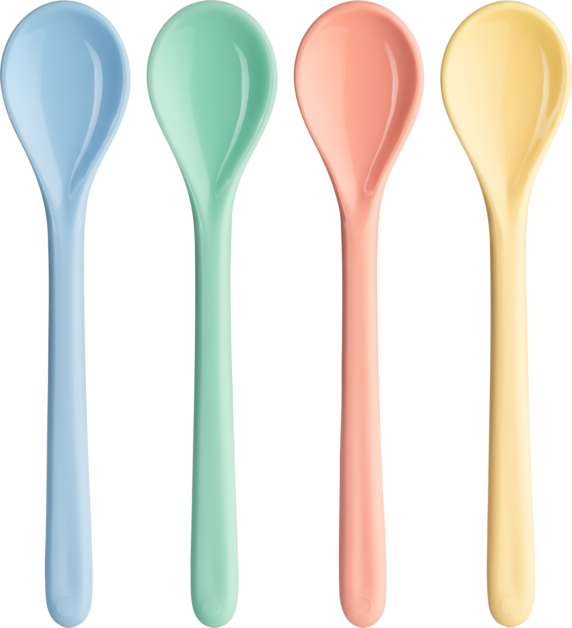 Skjesett Nora Spoon S 4-delers multicolor - Koziol for yoghurt og desserter