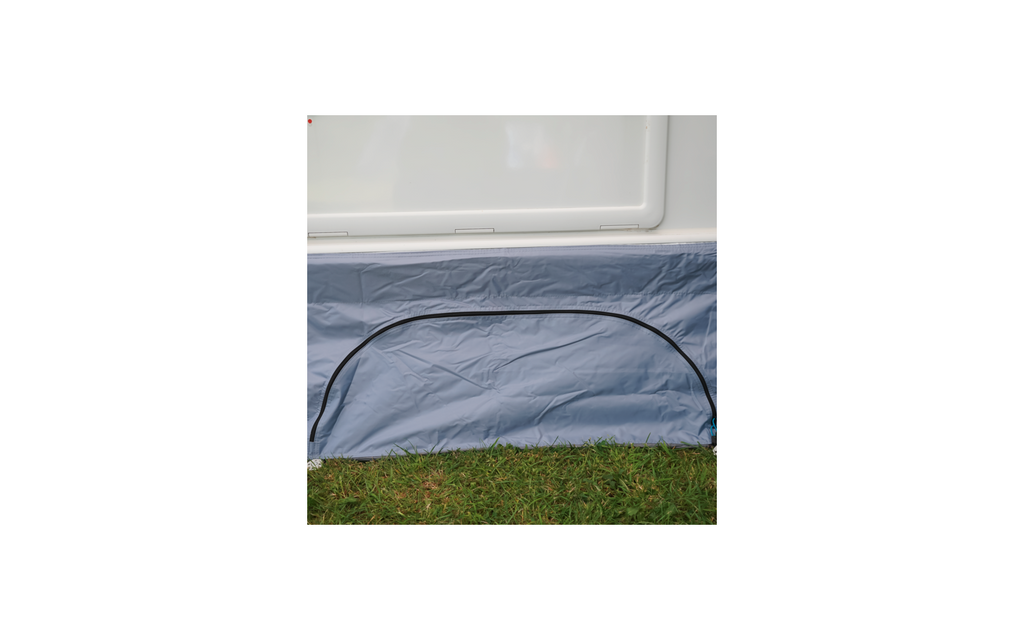 Skjørtorganiser 600 x 60 cm med keder - Dometic bakside