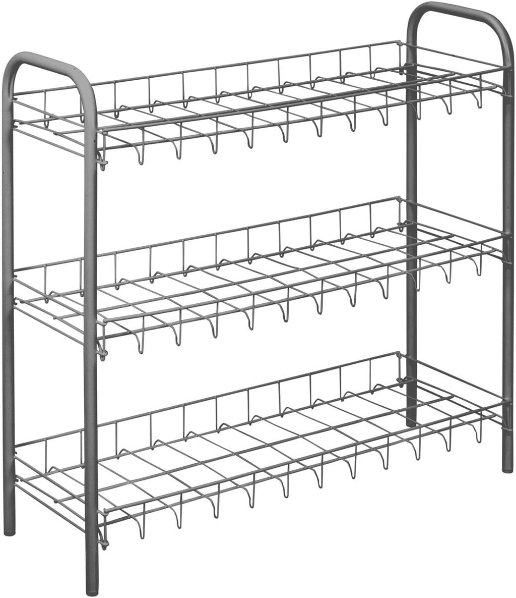Skohylle med 3 etasjer, 64x23x59 cm fra Metaltex forfra