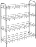 Skohylle med 4 etasjer 64x23x80 cm Metaltex sølv