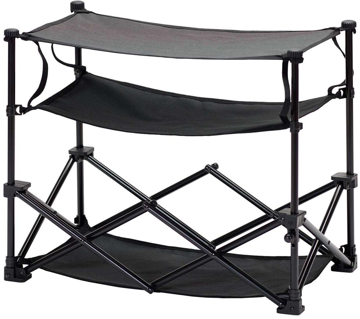 Skohylle 51x26x43,5 cm svart aluminium Isabella for camping