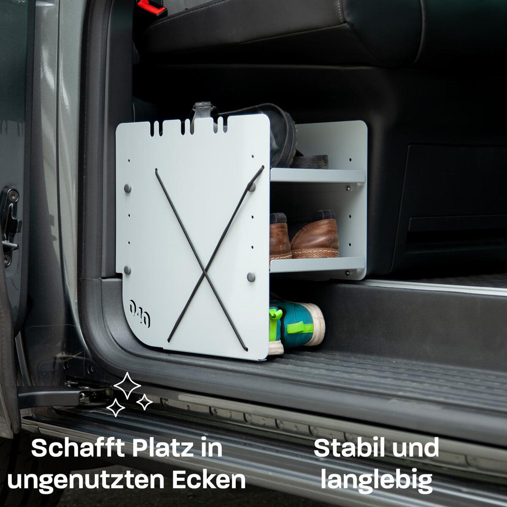 Nærbilde av feste på Skohylle for VW T5T6T61 førersiden 1mm stål