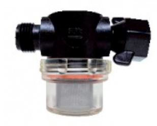 Skrufilter for vannpumpe i metall 54 g - Lilie forfra