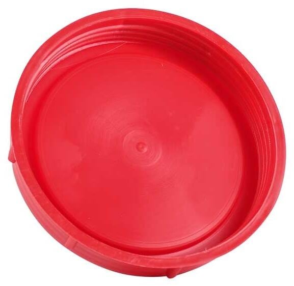 Skrulokk for vanntanker rød innvendig gjenge 14 cm bakside