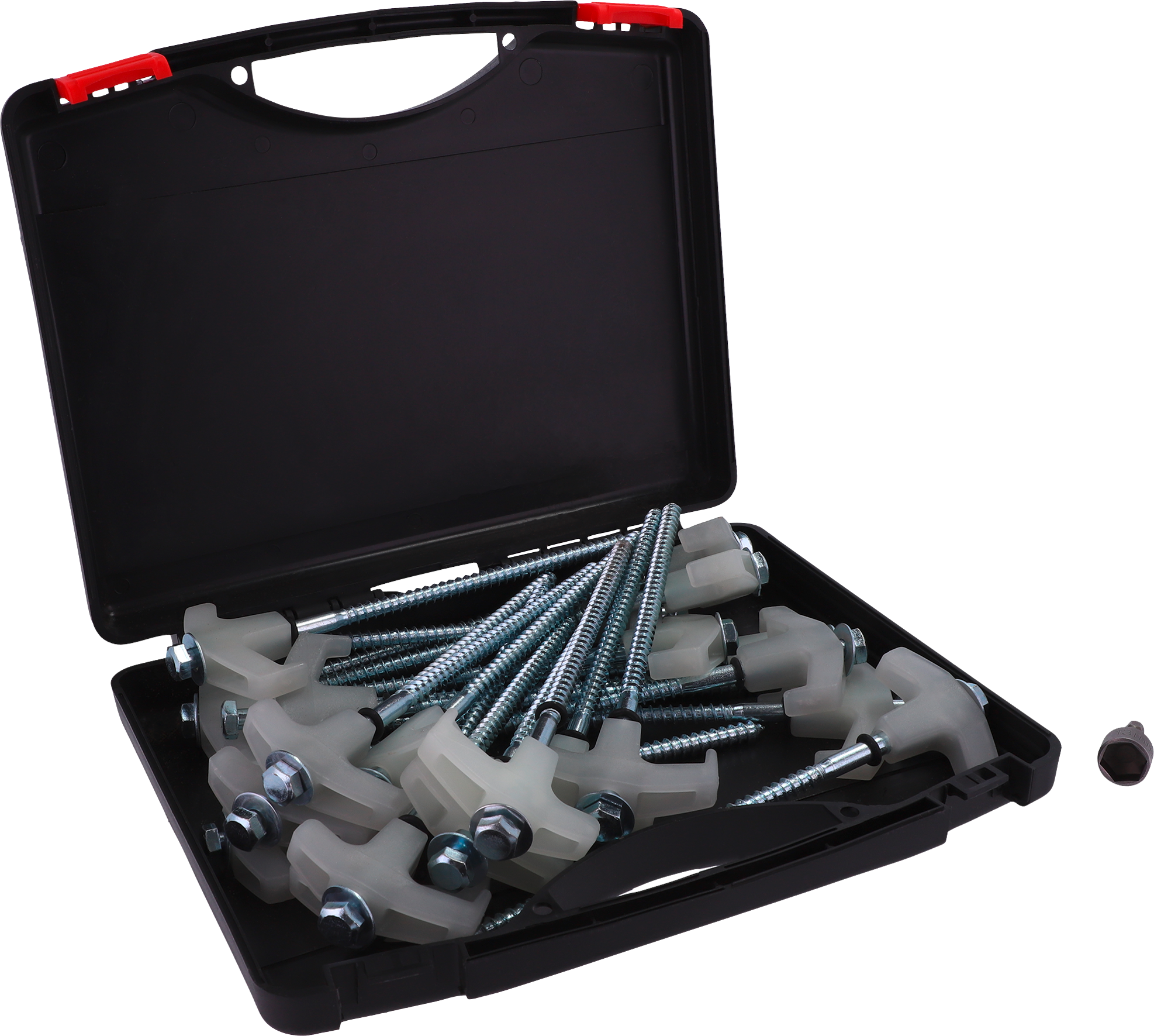Skruplugger sett 20,5 cm stål for hard grunn 20-pack for steinete underlag