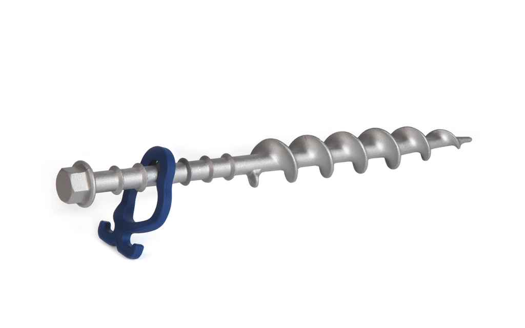 Skruplugger aluminium 31 cm for blandede underlag 2-pack bakside