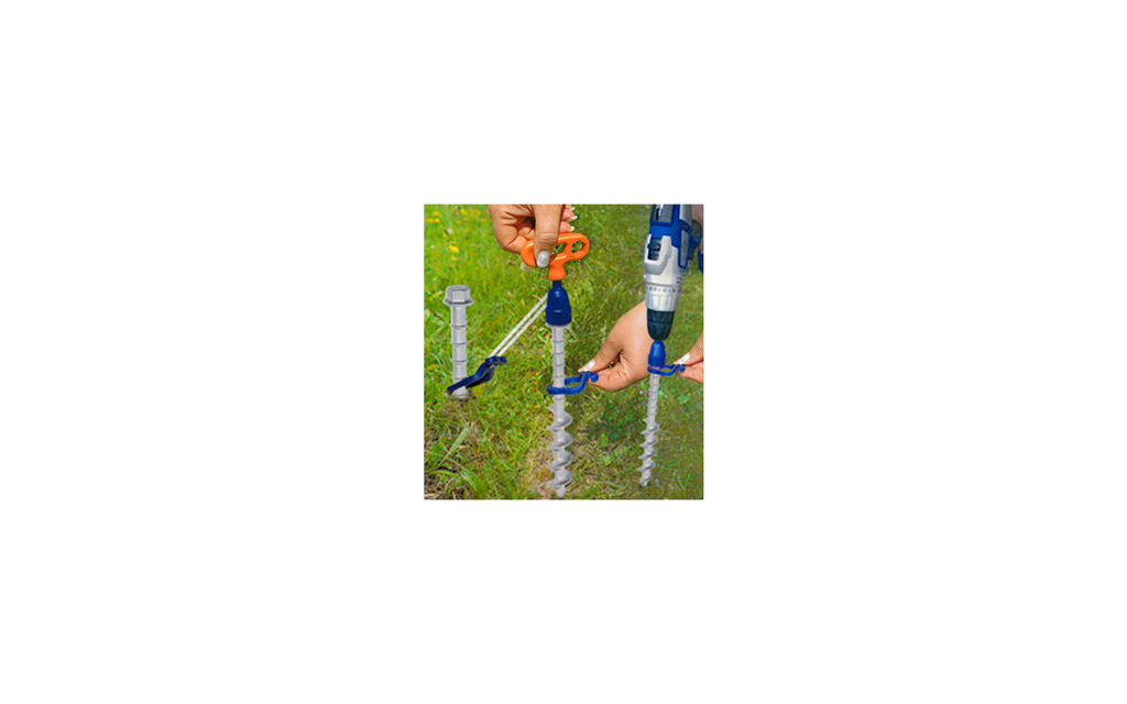 Skruplugger aluminium 31 cm for blandede underlag 2-pack detalj