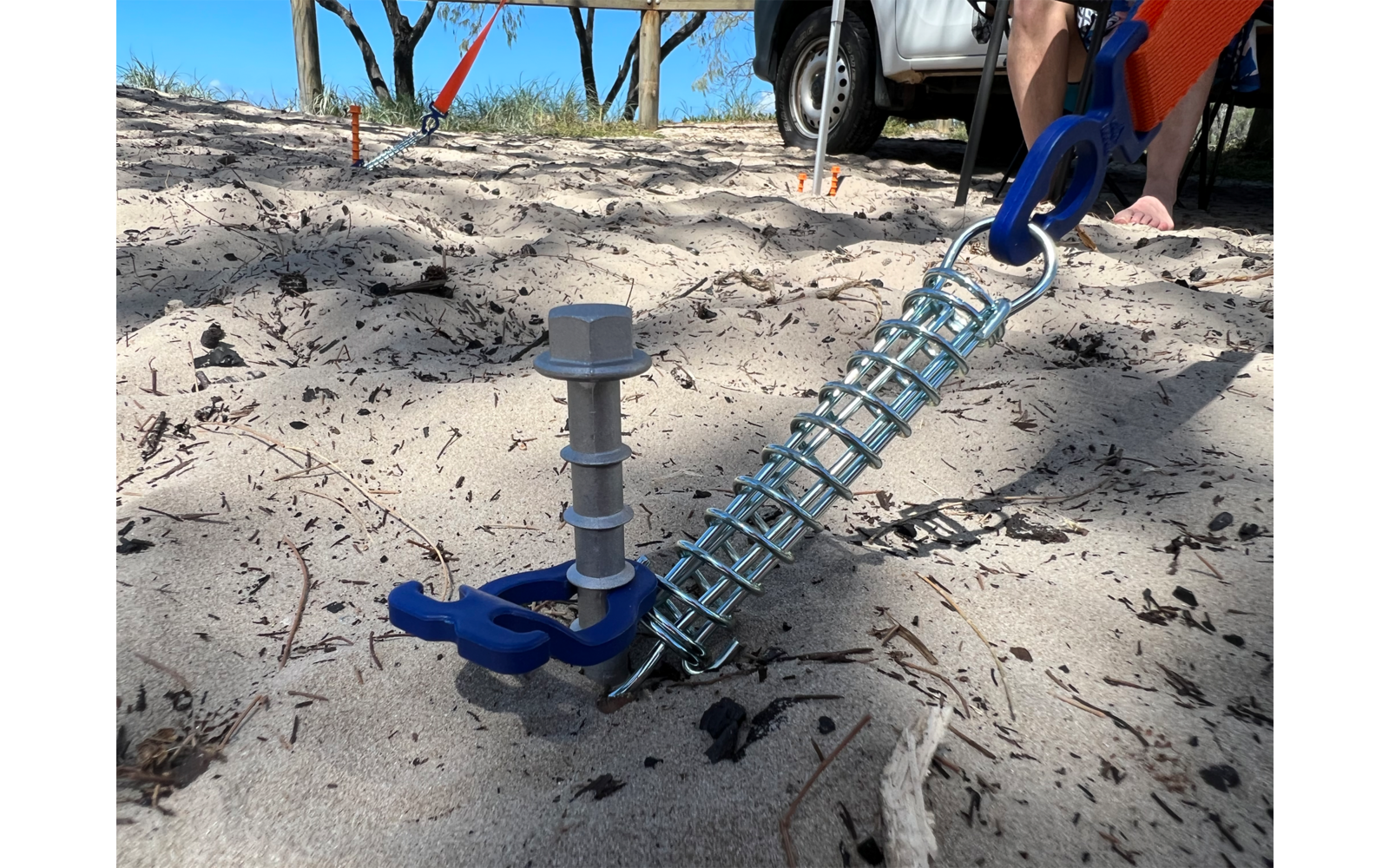 Nærbilde av skruplugger aluminium 31 cm for blandede underlag 2-pack