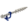 Skruplugger aluminium 31 cm for blandede underlag 2-pack med kroker