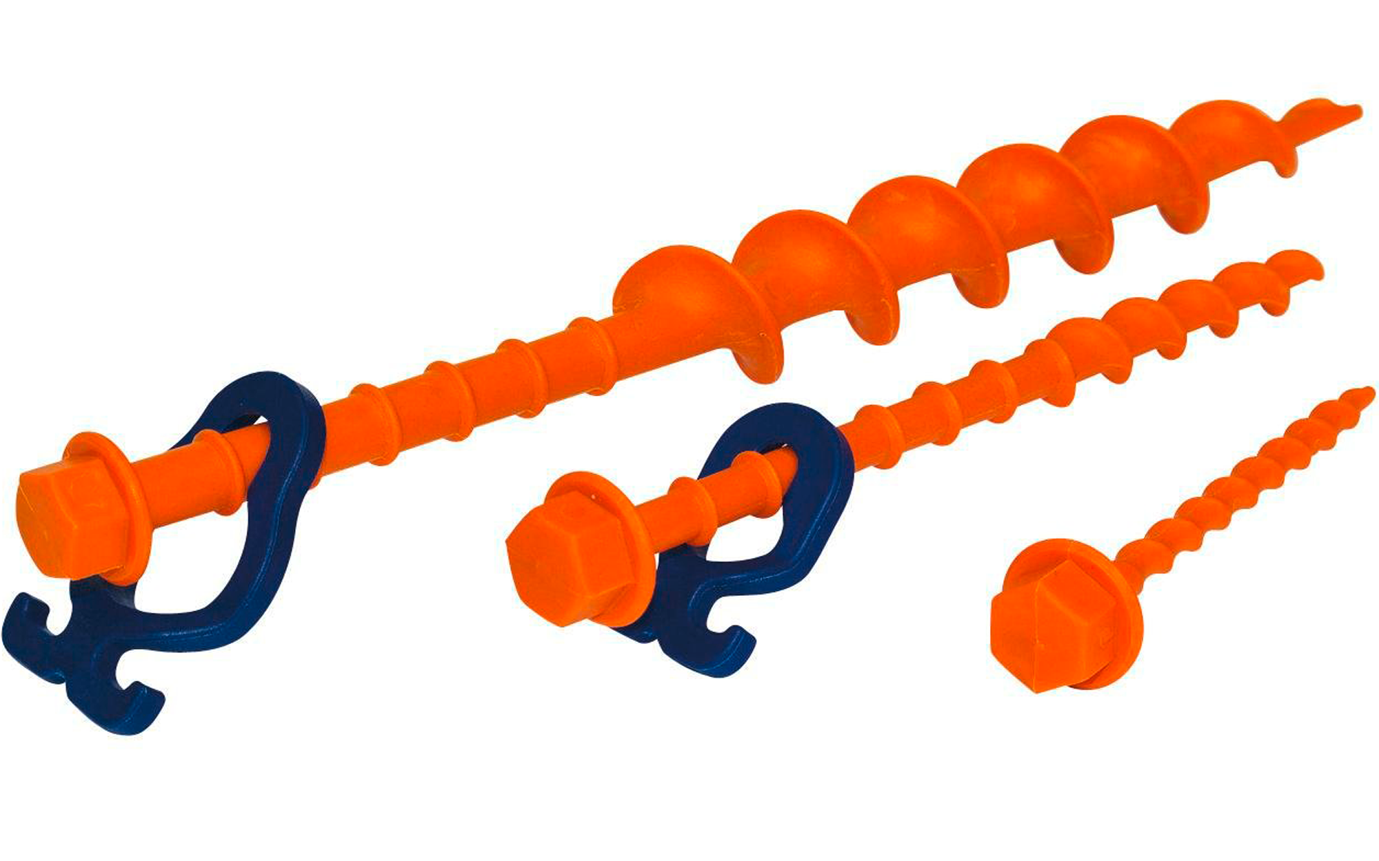 Skruplugger Long (L) 31 cm for myk grunn, 2-pakning - Peggy Peg forfra